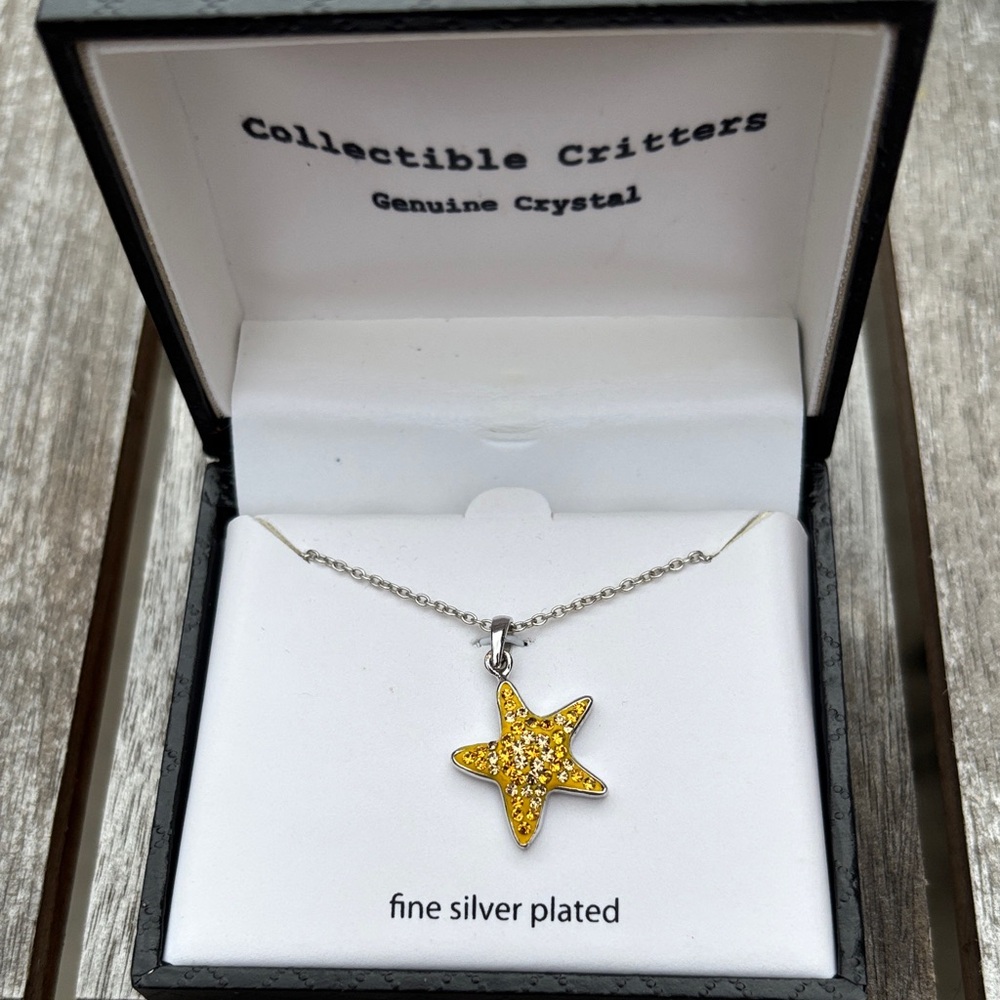 Genuine Crystal Star Fish Necklace